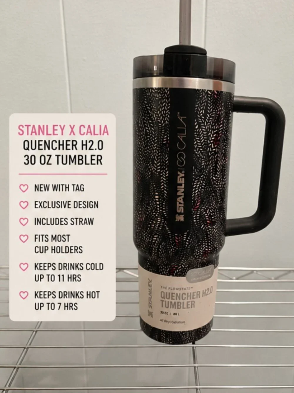 🖤 Stanley x CALIA Exclusive Collection Quencher H2.0 Tumbler 🖤 - Picture 2 of 4